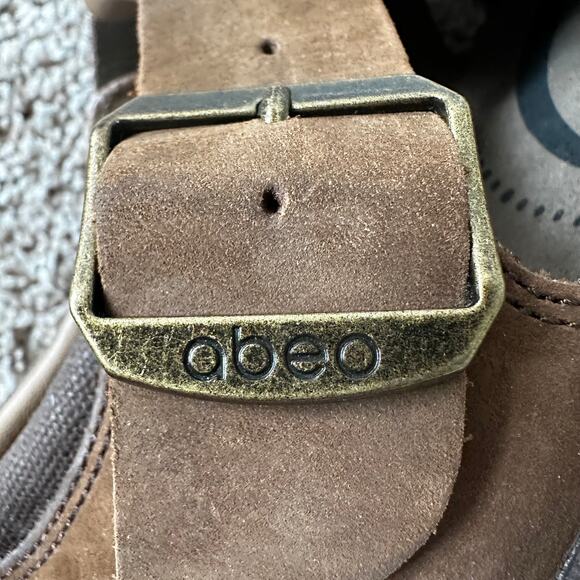 Abeo Brandon Neutral Leather Fisherman Sandals Leather Brown Mens 10 Bio Systems - Picture 12 of 15